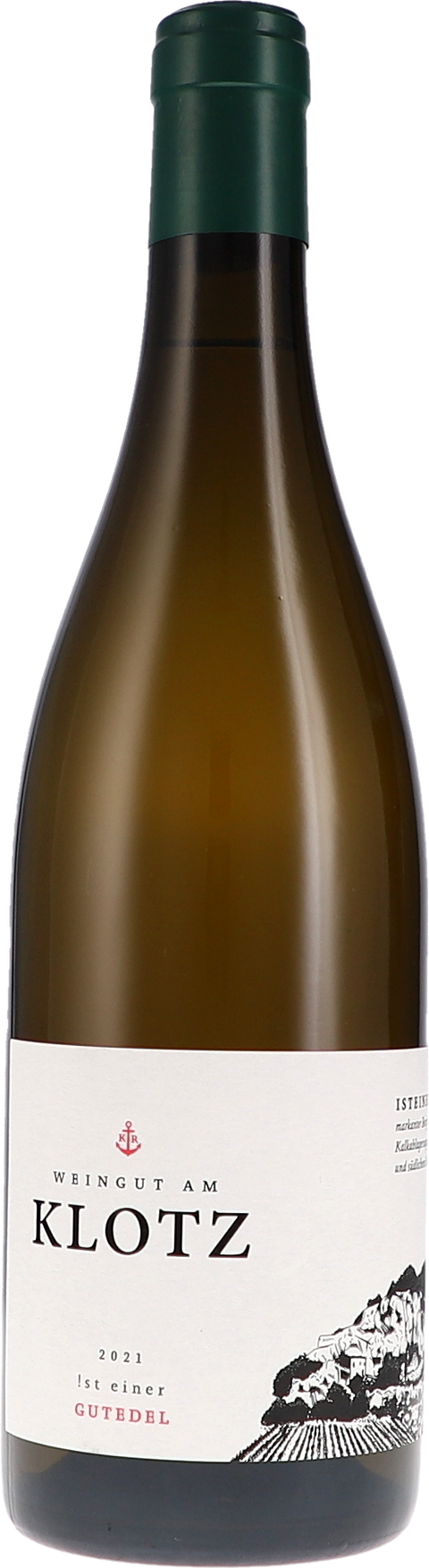 Weinflasche Weingut am Klotz !st einer Gutedel, Weißwein aus Baden