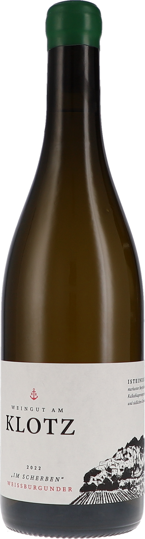 Weinflasche Weingut am Klotz Weissburgunder „Im Scherben“, Weißwein aus Baden