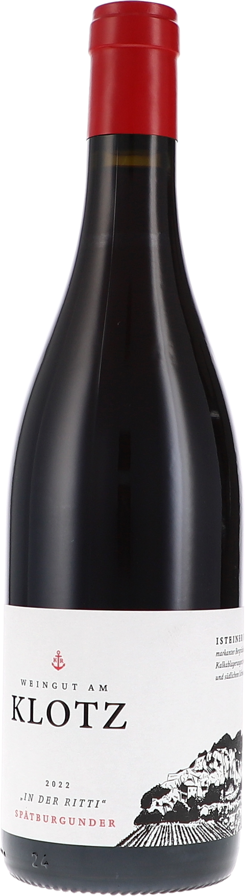 Weinflasche Weingut am Klotz Spätburgunder „In der Ritti“, Rotwein aus Baden