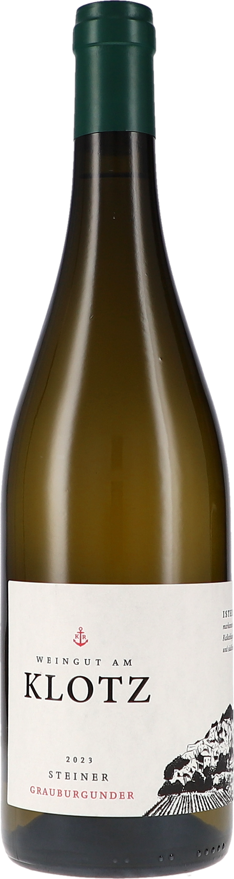 Weinflasche Weingut am Klotz Steiner Grauburgunder, Weißwein aus Baden