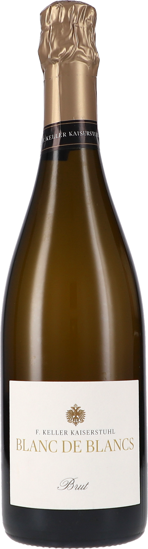 Weinflasche Franz Keller Blanc de Blancs, Sekt Brut, Schaumwein aus Baden
