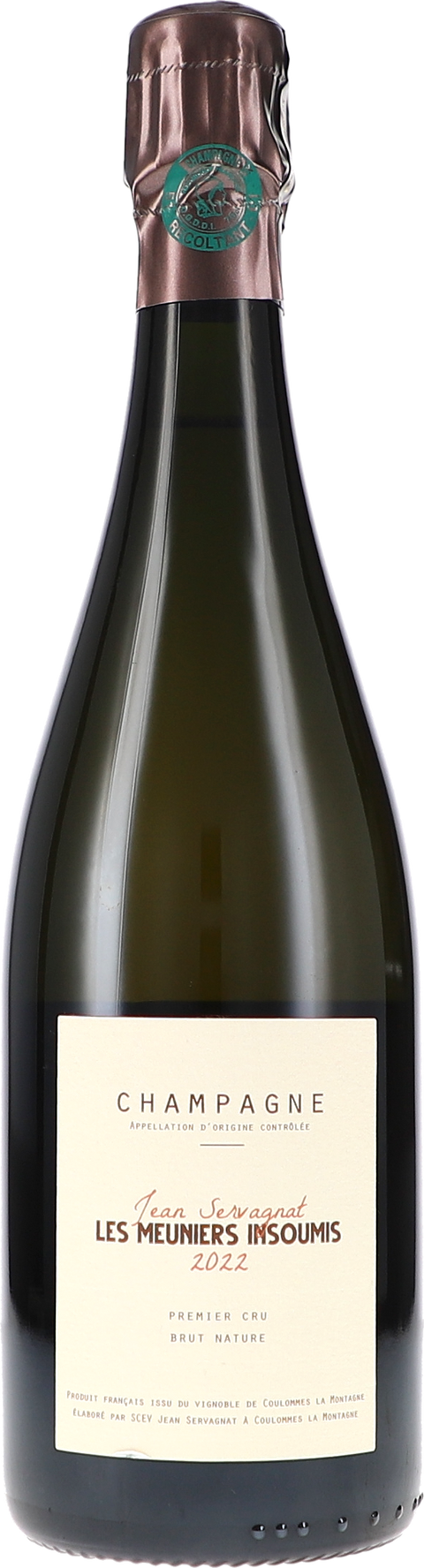 Jean Servagnat Les Meuniers Insoumis, Premier Cru Brut Nature 2022