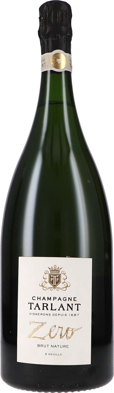 Weinflasche Tarlant Zero Brut Nature, Base, Schaumwein aus der Champagne
