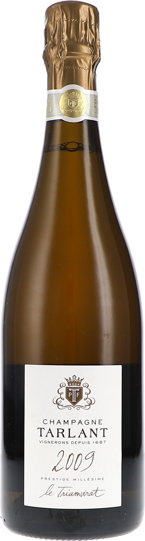 Weinflasche Tarlant Le Triumvirat, Brut Nature, Schaumwein aus der Champagne