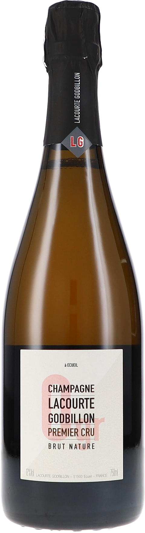Weinflasche Lacourte-Godbillon Brut Nature, Premier Cru L2019+Réserve, Schaumwein aus der Champagne