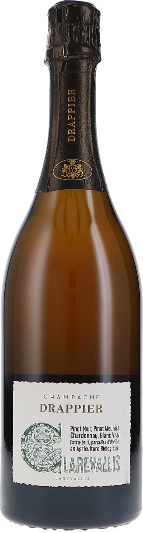 Weinflasche Drappier Clarevallis, Extra Brut BIO, Schaumwein aus der Champagne