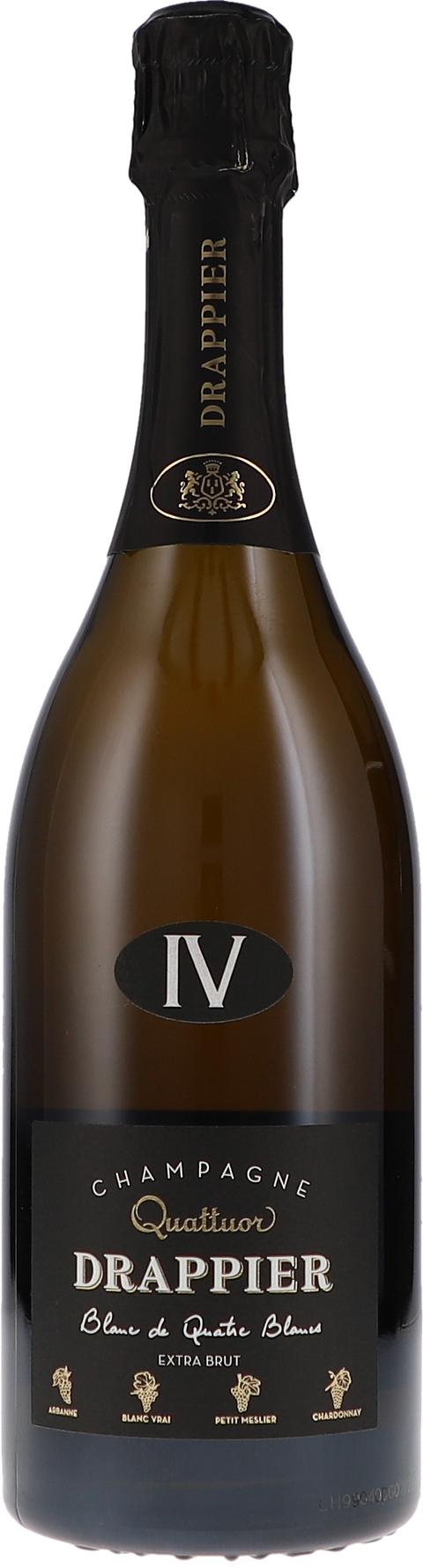 Weinflasche Drappier Quattuor IV, Extra Brut BIO, Schaumwein aus der Champagne