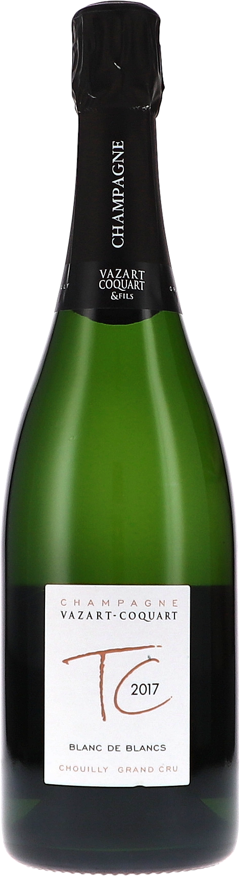 Weinflasche Vazart-Coquart & Fils TC Extra Brut, Blanc de Blancs Chouilly Grand Cru, Schaumwein aus der Champagne