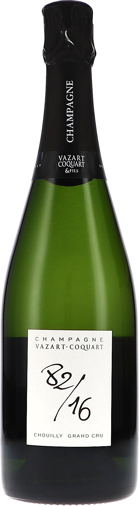 Weinflasche Vazart-Coquart & Fils 82/16 Extra Brut, Blanc de Blancs Chouilly Grand Cru, Schaumwein aus der Champagne
