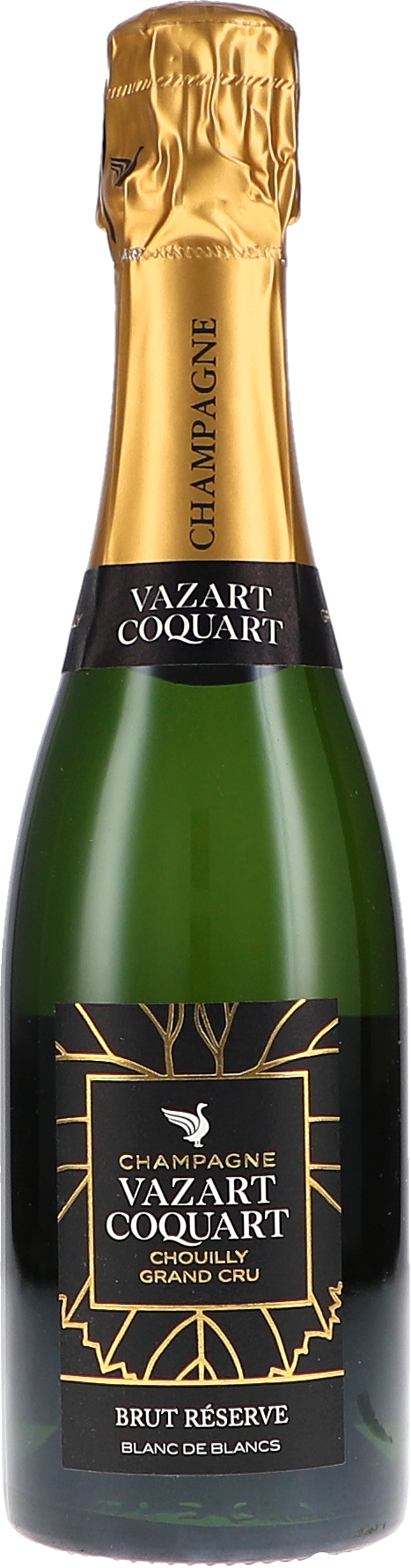 Weinflasche Vazart-Coquart & Fils Brut Réserve, +Res. Blanc de Blancs Chouilly Grand Cru, Schaumwein aus der Champagne