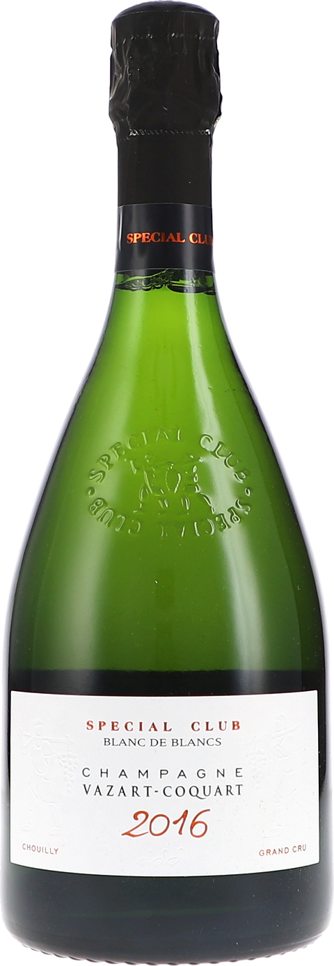 Weinflasche Vazart-Coquart & Fils Spécial Club Extra Brut, Blanc de Blancs Chouilly Grand Cru, Schaumwein aus der Champagne