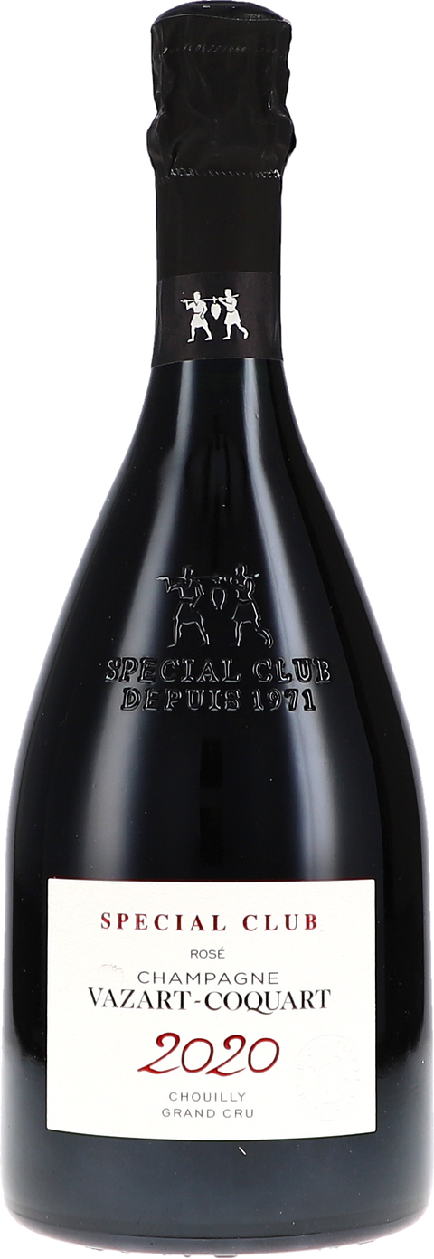 Weinflasche Vazart-Coquart & Fils Spécial Club Rosé, Extra Brut, Chouilly Grand Cru BIO, Rosé-Schaumwein aus der Champagne