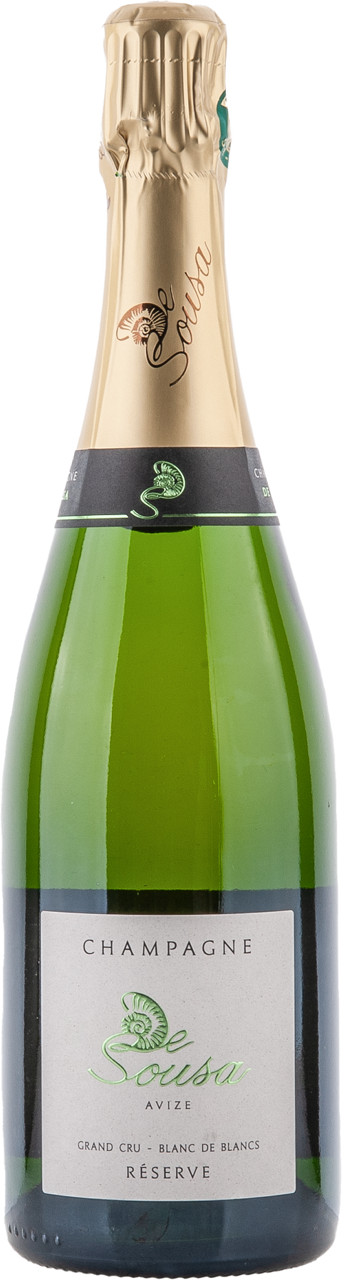 Weinflasche De Sousa et Fils Réserve Extra Brut, Blanc de Blancs, Grand Cru BIO, Schaumwein aus der Champagne