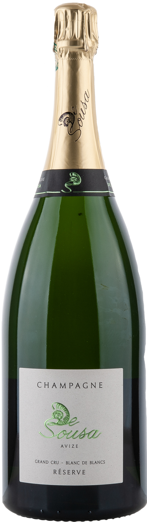 Weinflasche De Sousa et Fils Réserve Extra Brut, Blanc de Blancs, Grand Cru BIO, Schaumwein aus der Champagne