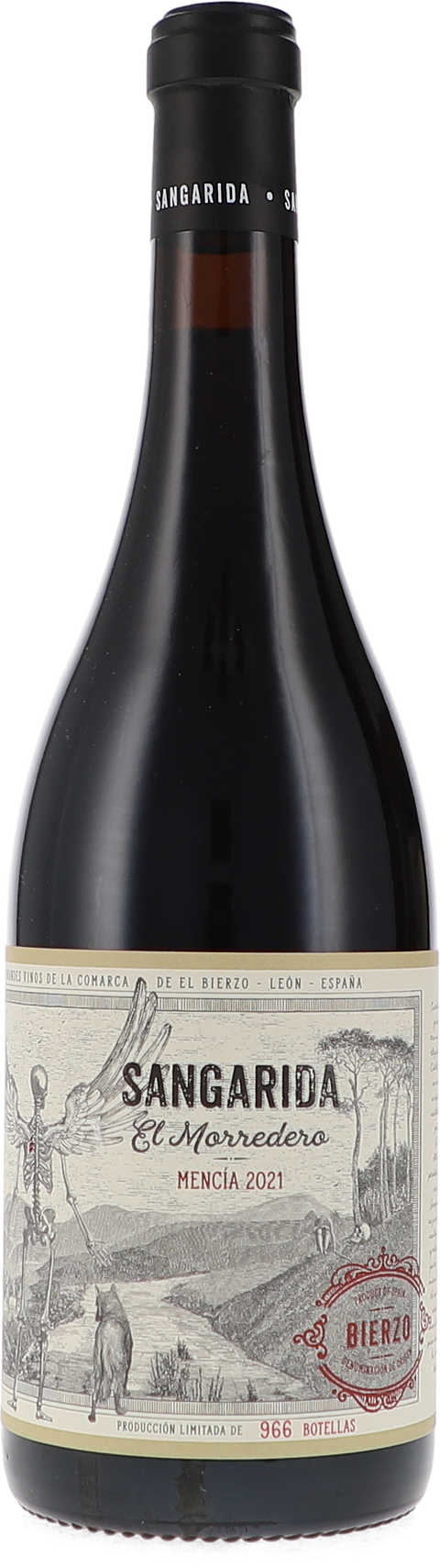 Weinflasche Sangarida El Morredero, Rotwein aus dem Bierzo