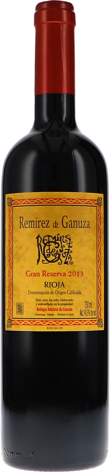 Weinflasche Remirez de Ganuza Gran Reserva, Rotwein aus der Rioja