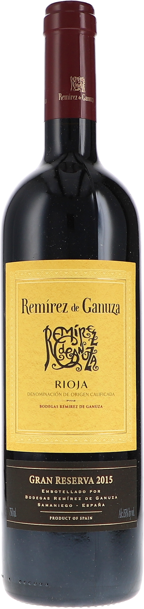 Weinflasche Remirez de Ganuza Gran Reserva, Rotwein aus der Rioja