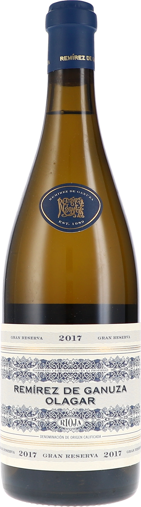 Weinflasche Remirez de Ganuza Olagar, Gran Reserva Blanco, Weißwein aus der Rioja