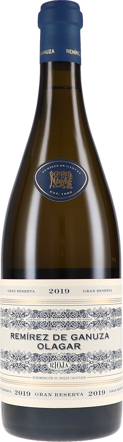 Weinflasche Remirez de Ganuza Olagar, Gran Reserva Blanco, Weißwein aus der Rioja