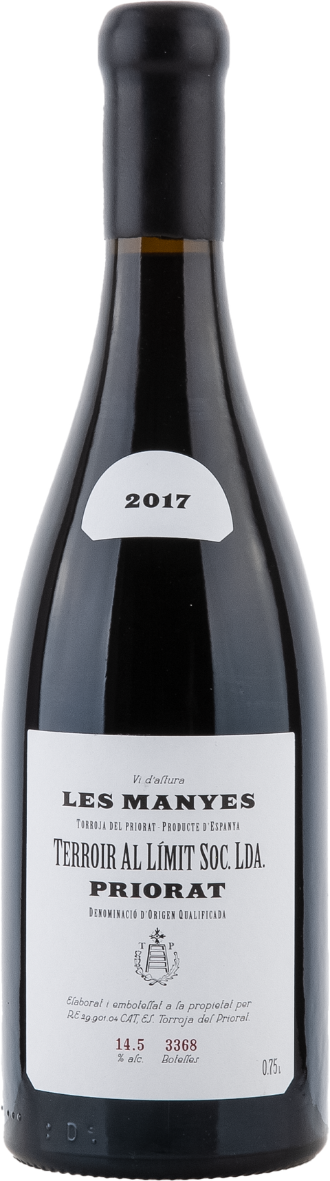 Weinflasche Terroir al Limit Les Manyes, Rotwein aus dem Priorat