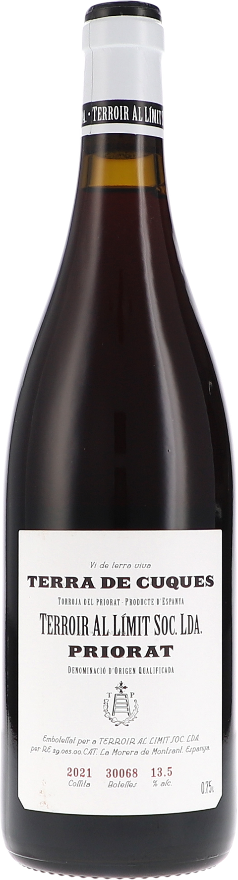 Weinflasche Terroir al Limit Terra de Cuques Negre, Rotwein aus dem Priorat