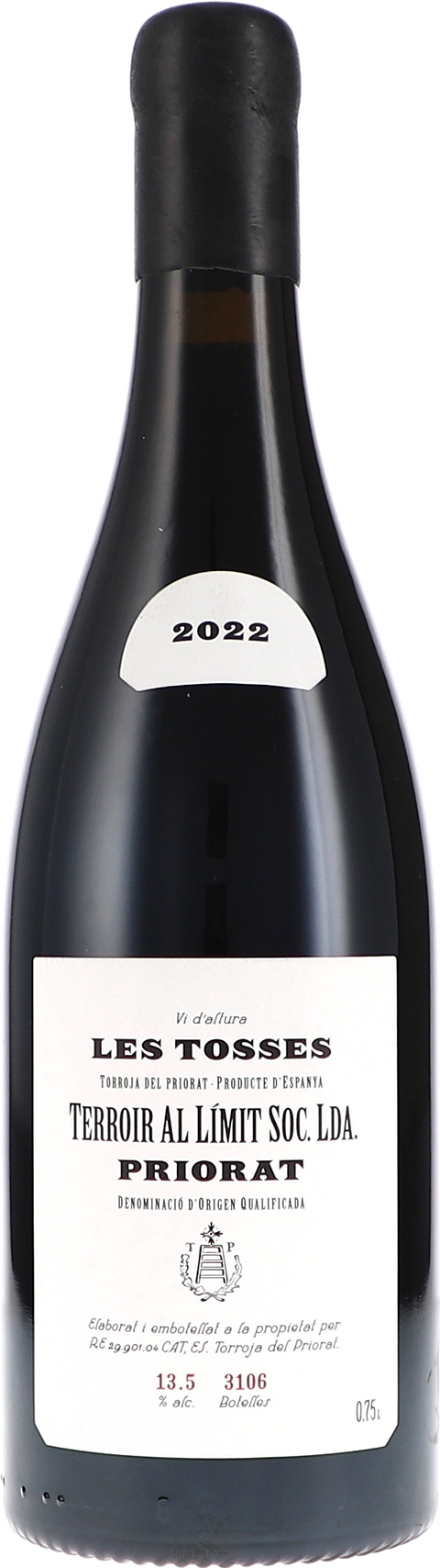 Weinflasche Terroir al Limit Les Tosses, Rotwein aus dem Priorat