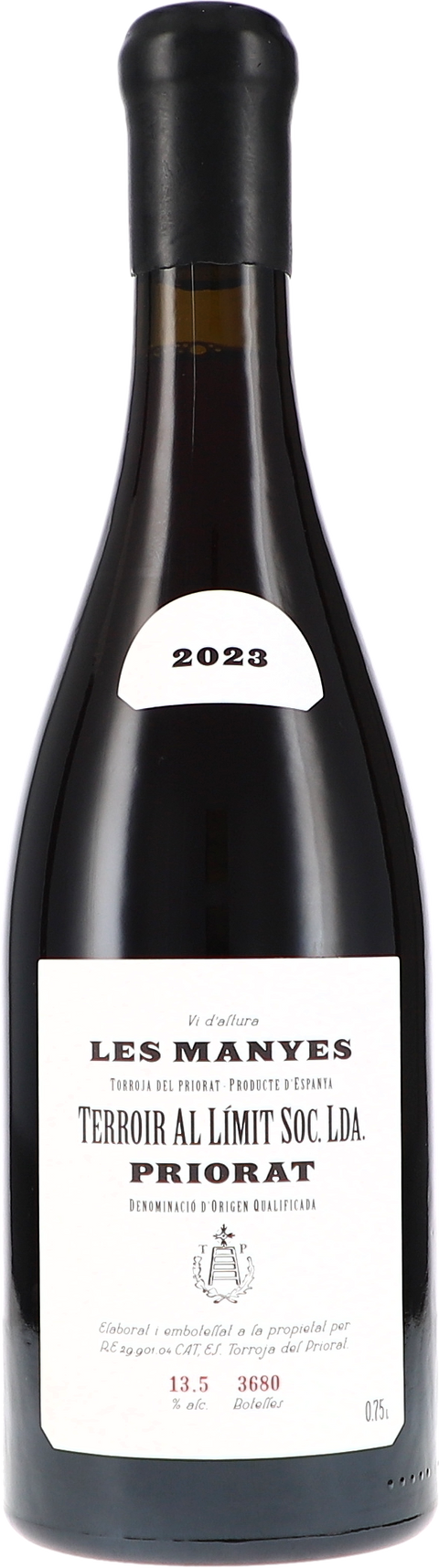 Weinflasche Terroir al Limit Les Manyes, Rotwein aus dem Priorat