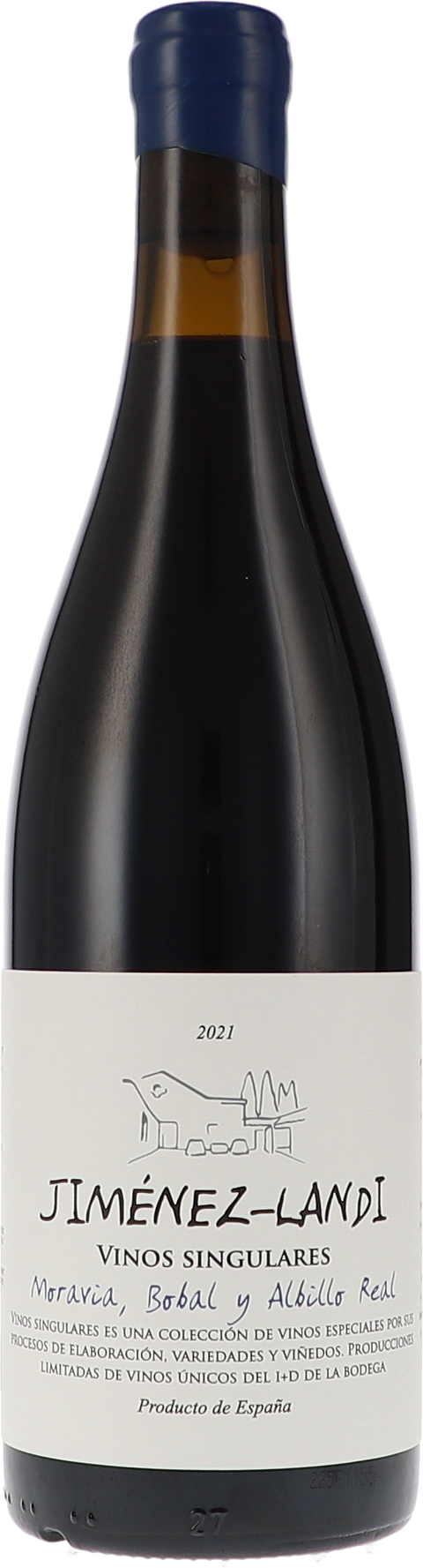 Weinflasche Jimenez - Landi Moravia, Bobal & Albillo Real, Vino Tinto, Rotwein aus Méntrida