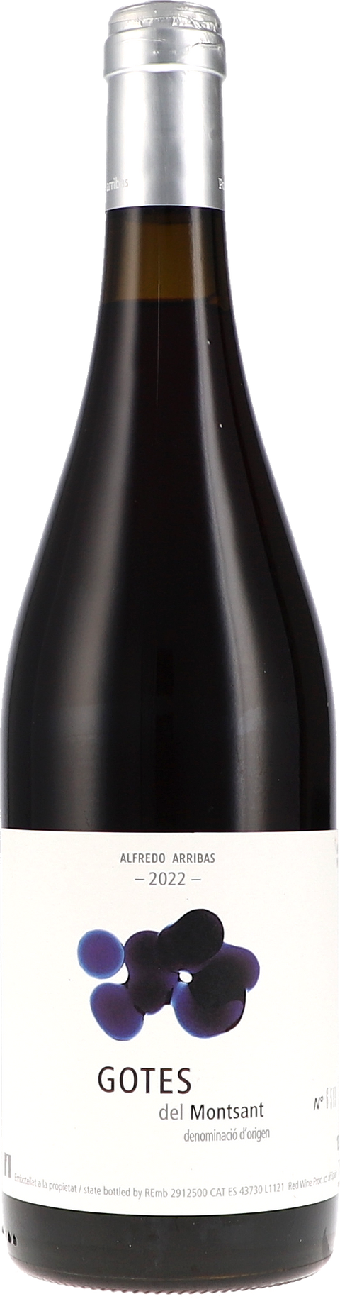 Weinflasche Alfredo Arribas Gotes del Montsant, Rotwein aus dem Montsant