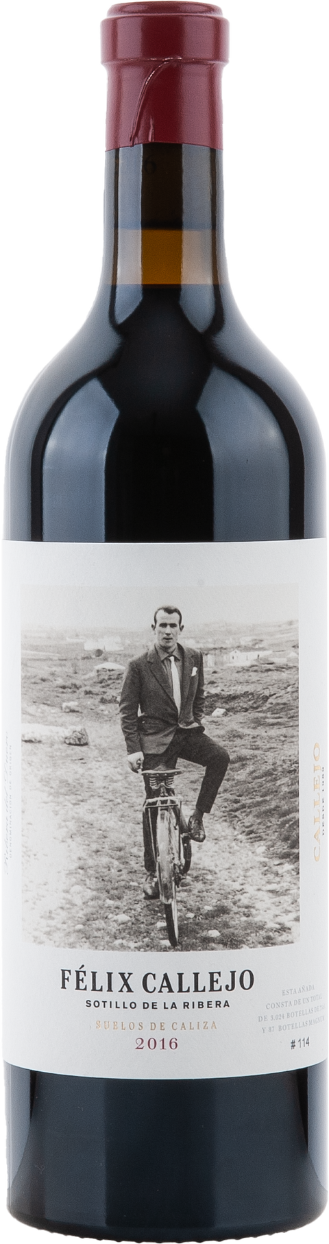 Weinflasche Felix Callejo, Rotwein aus der Ribera del Duero