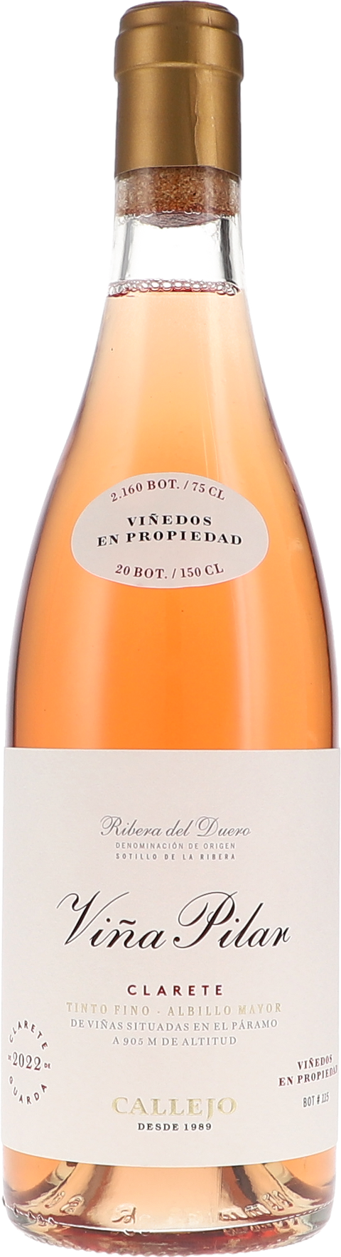 Weinflasche Felix Callejo Viña Pilar Clarete, Roséwein aus der Ribera del Duero