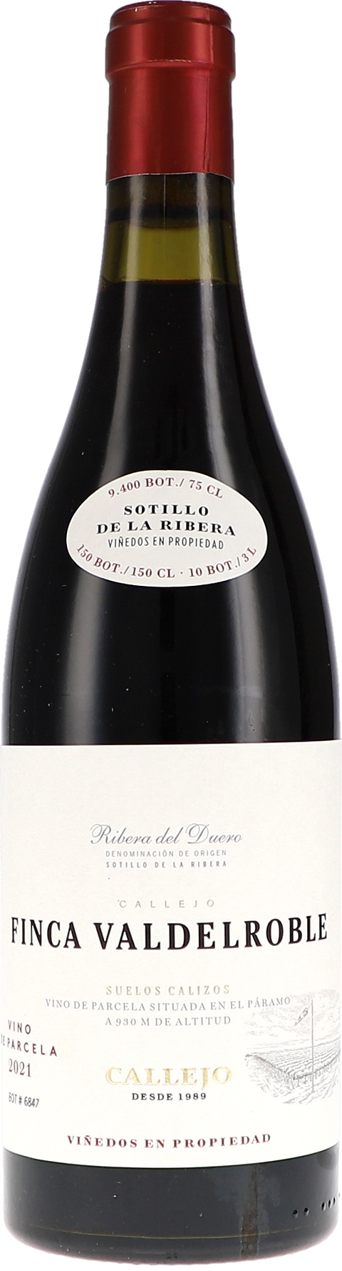 Weinflasche Felix Callejo Finca Valdelroble BIO, Rotwein aus der Ribera del Duero