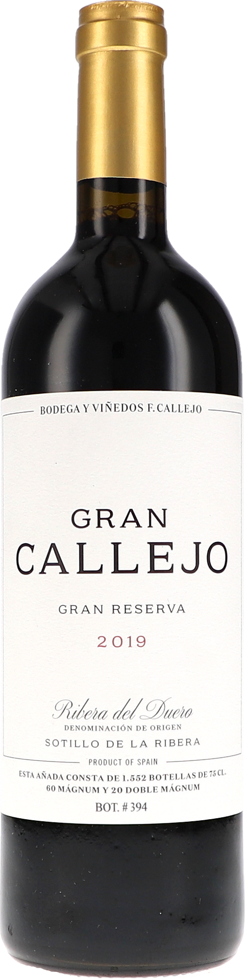 Weinflasche Felix Callejo Gran Callejo, Gran Reserva, Rotwein aus der Ribera del Duero
