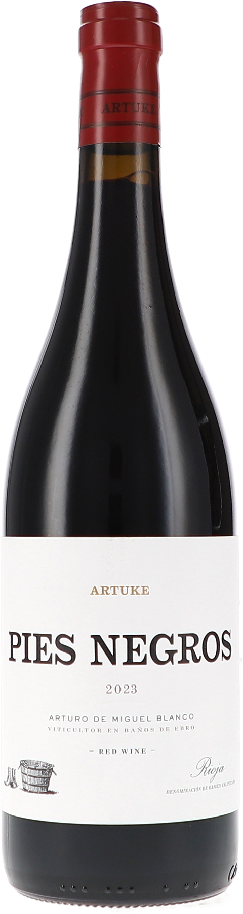 Weinflasche Artuke Pies Negros, Rotwein aus der Rioja