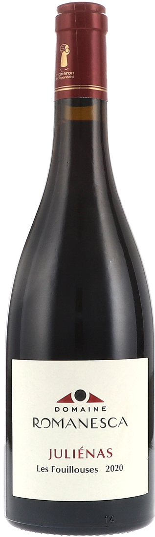 Weinflasche Romanesca Juliénas „Les Fouillouses“ AOC, Rotwein aus dem Beaujolais