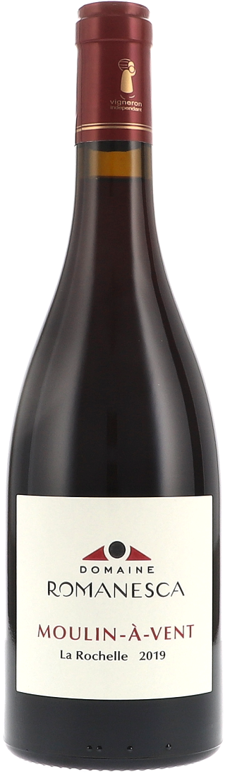 Weinflasche Romanesca Moulin-à-Vent „La Rochelle“ AOC, Rotwein aus dem Beaujolais