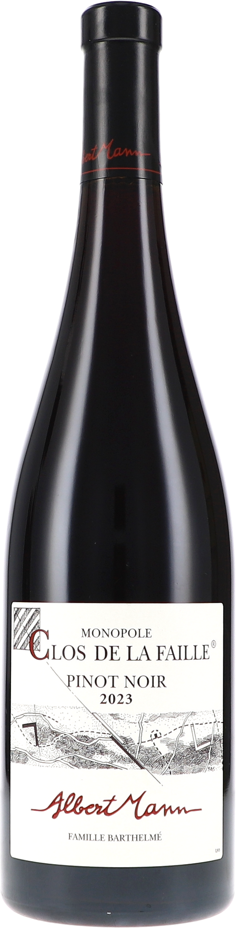 Weinflasche Albert Mann Pinot Noir Clos de la Faille AC BIO, Rotwein aus dem Elsass
