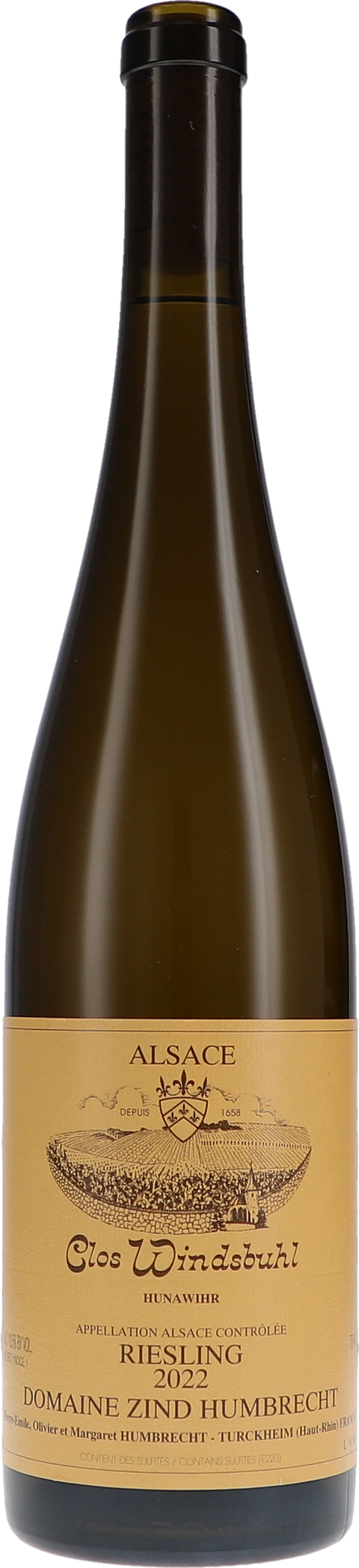 Weinflasche Zind-Humbrecht Riesling Clos Windsbuhl BIO, Weißwein aus dem Elsass