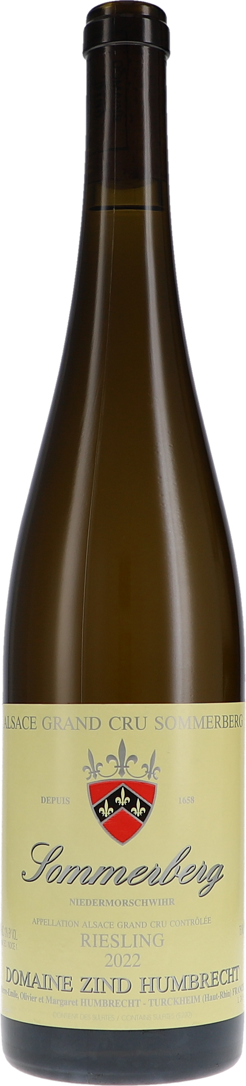 Weinflasche Zind-Humbrecht Riesling Sommerberg Grand Cru BIO, Weißwein aus dem Elsass