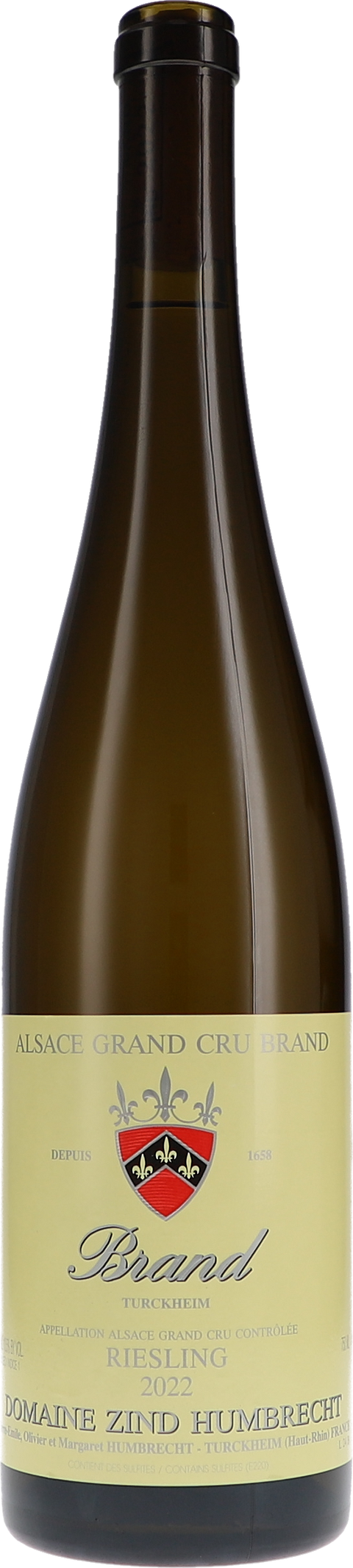 Weinflasche Zind-Humbrecht Riesling Brand Grand Cru BIO, Weißwein aus dem Elsass