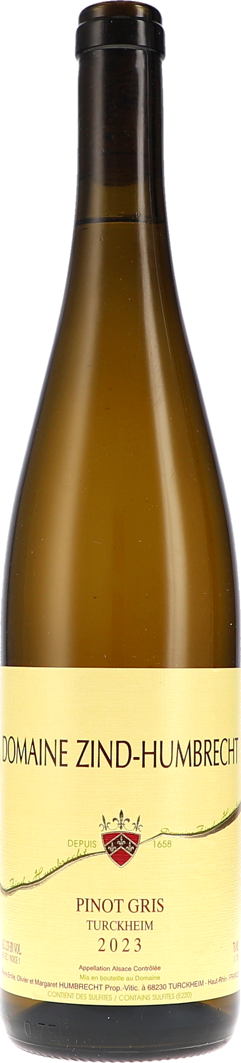 Weinflasche Zind-Humbrecht Pinot Gris Turckheim BIO, Weißwein aus dem Elsass