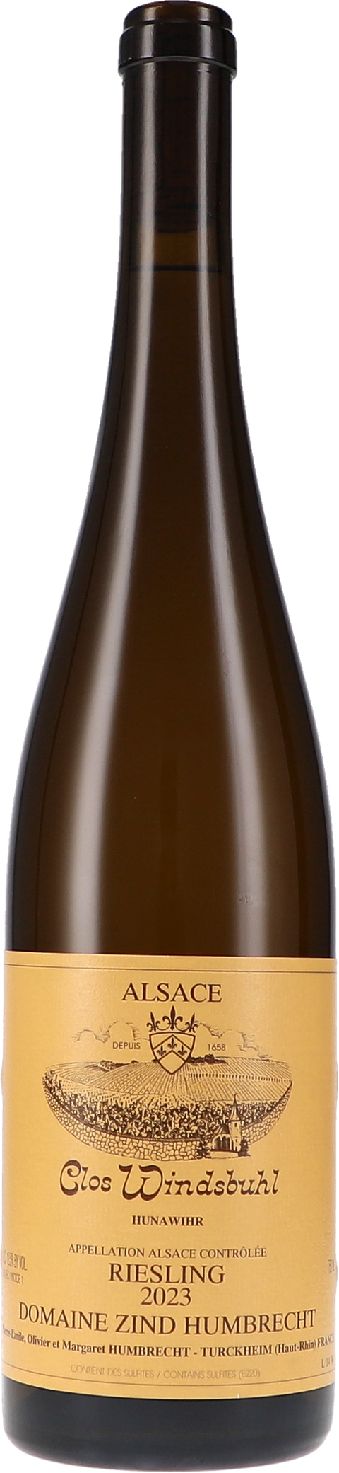 Weinflasche Zind-Humbrecht Riesling Clos Windsbuhl BIO, Weißwein aus dem Elsass