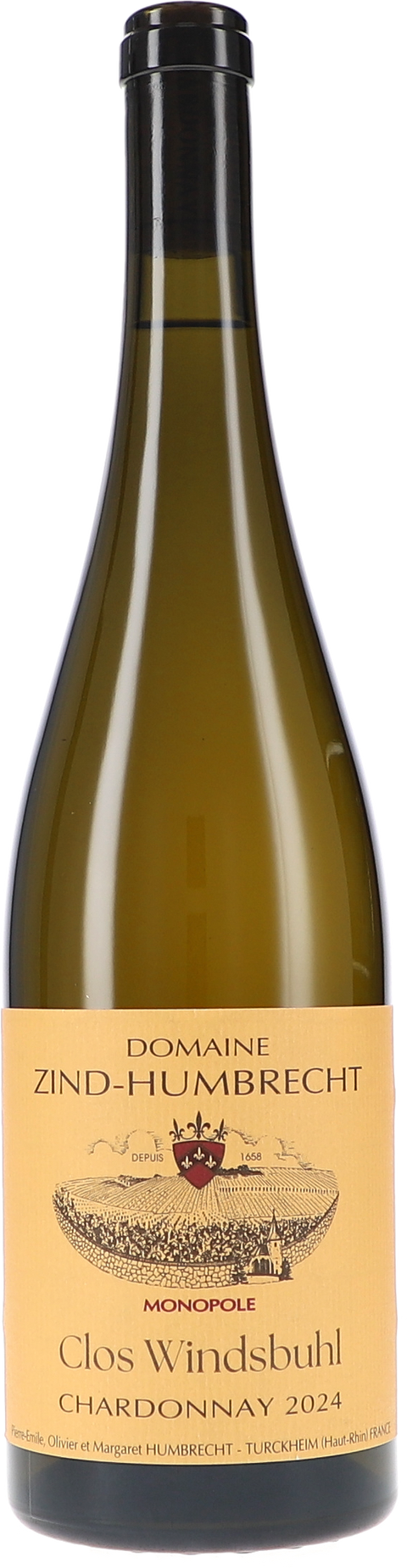 Weinflasche Zind-Humbrecht Chardonnay Clos Windsbuhl BIO, Weißwein aus dem Elsass