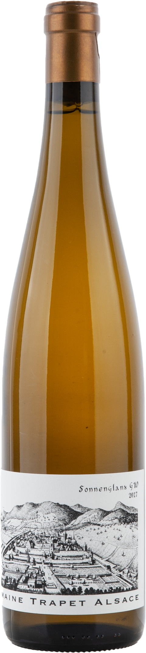 Weinflasche Trapet Alsace Gewürztraminer Sonnenglanz Grand Cru BIO, Weißwein aus dem Elsass