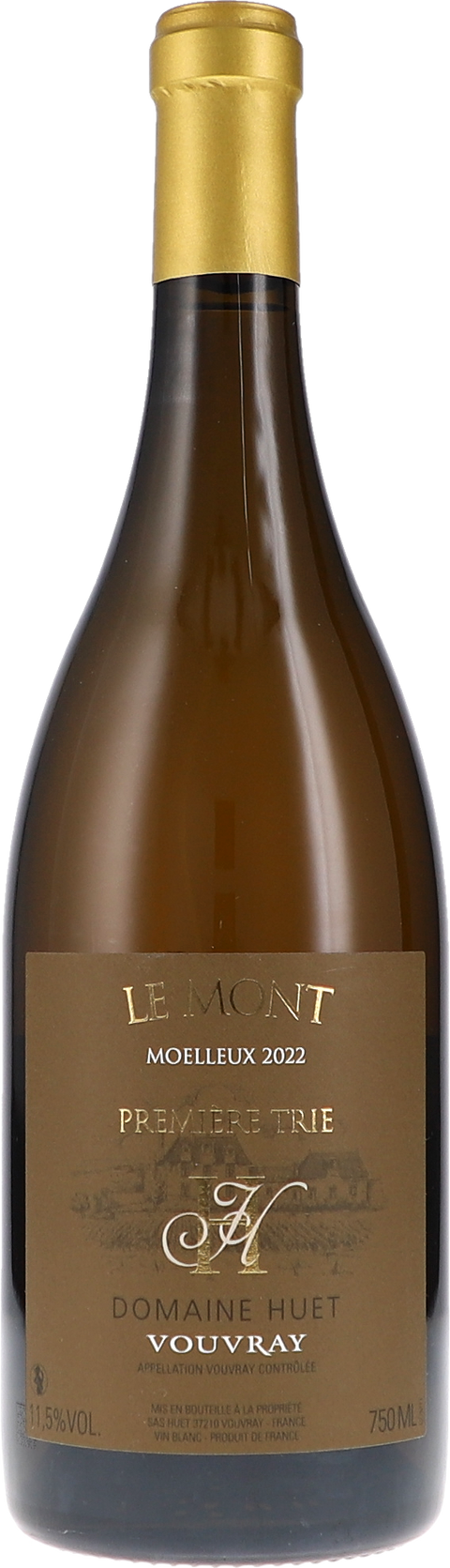 Weinflasche Huet Le Mont Moelleux 1ère Trie BIO, Weißwein von der Loire