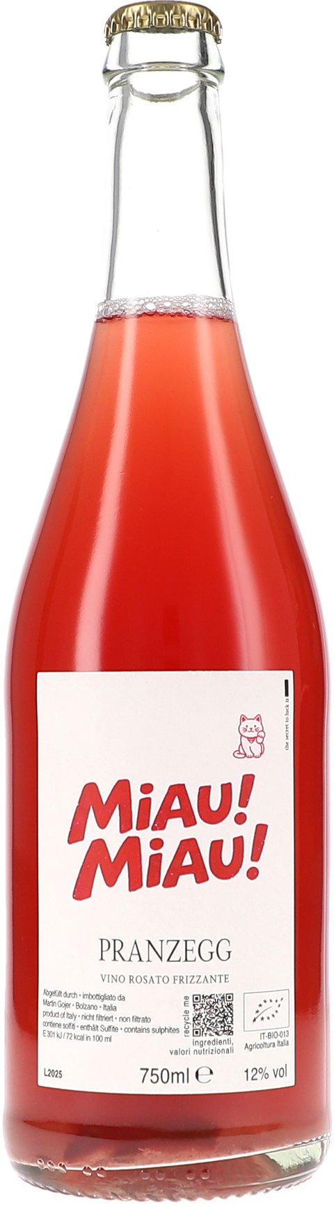 Pranzegg MIAU! Vino Rosato Frizzante 2025