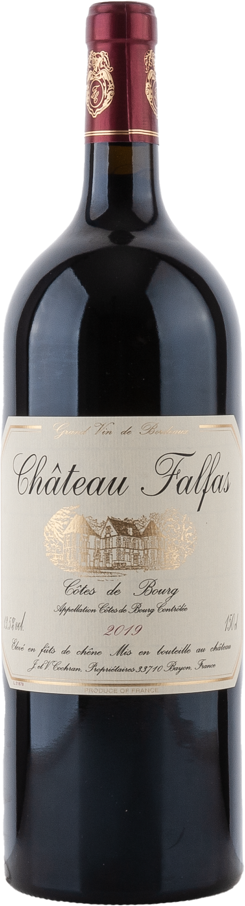 Weinflasche Château Falfas, Côtes de Bourg AOC BIO, Rotwein aus Bordeaux