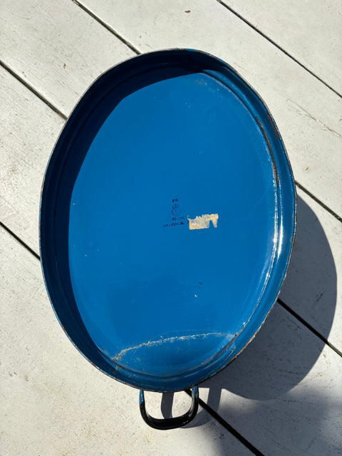 Alte Emaille Wanne Blau - Weingärtners Genusshandwerk