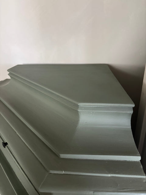 Alter Dänischer Eckschrank | Kreidefarbe Camouflage - Weingärtners Genusshandwerk