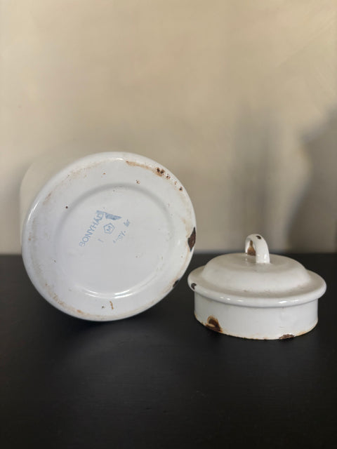 Alte Emaille Milchkanne - Weingärtners Genusshandwerk